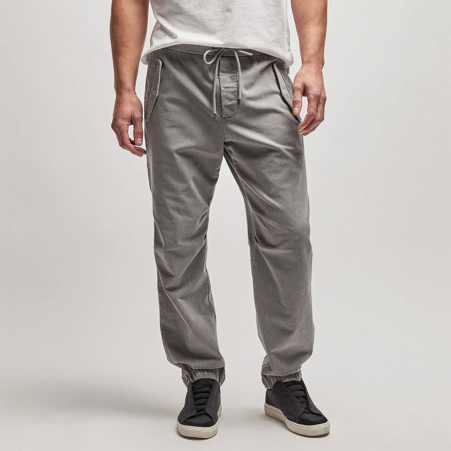 Cotton Terry Flight Pant - Silver Grey Pigment