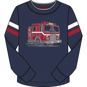 CR Sports Navy Fire Engine Long Sleeve Top