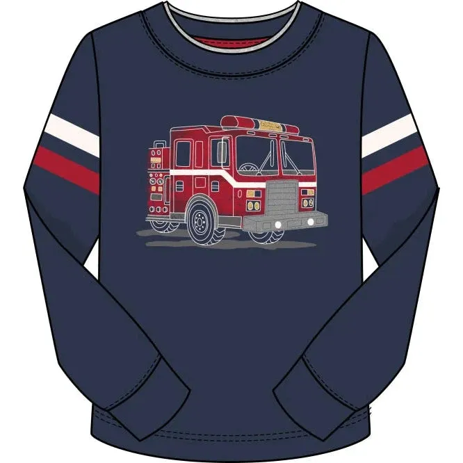 CR Sports Navy Fire Engine Long Sleeve Top