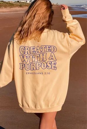 Created With Purpose Comfort Color Sweatshirt