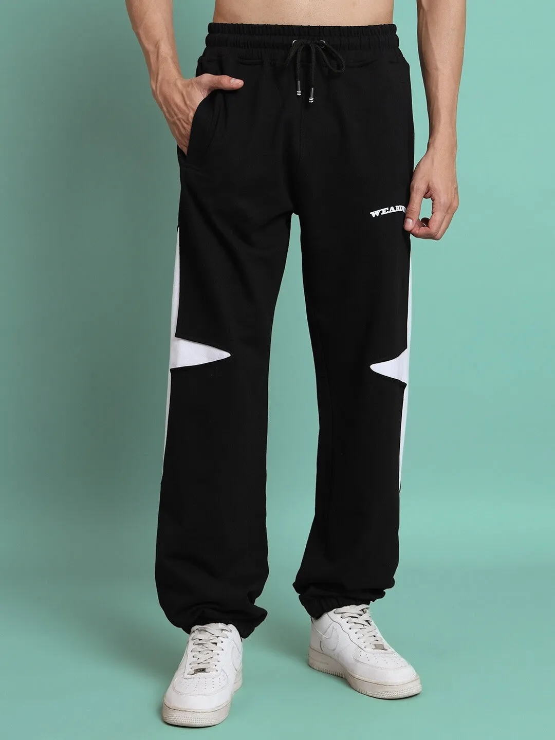 CROSSED STAR PANT JOGGER (BLACK)
