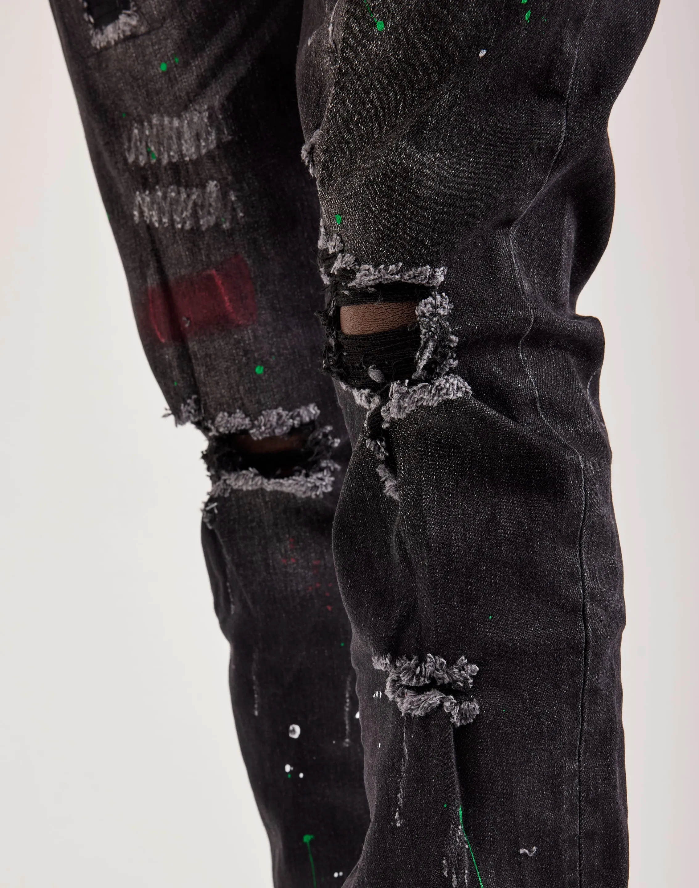 Crysp Denim Distressed Denim Jeans