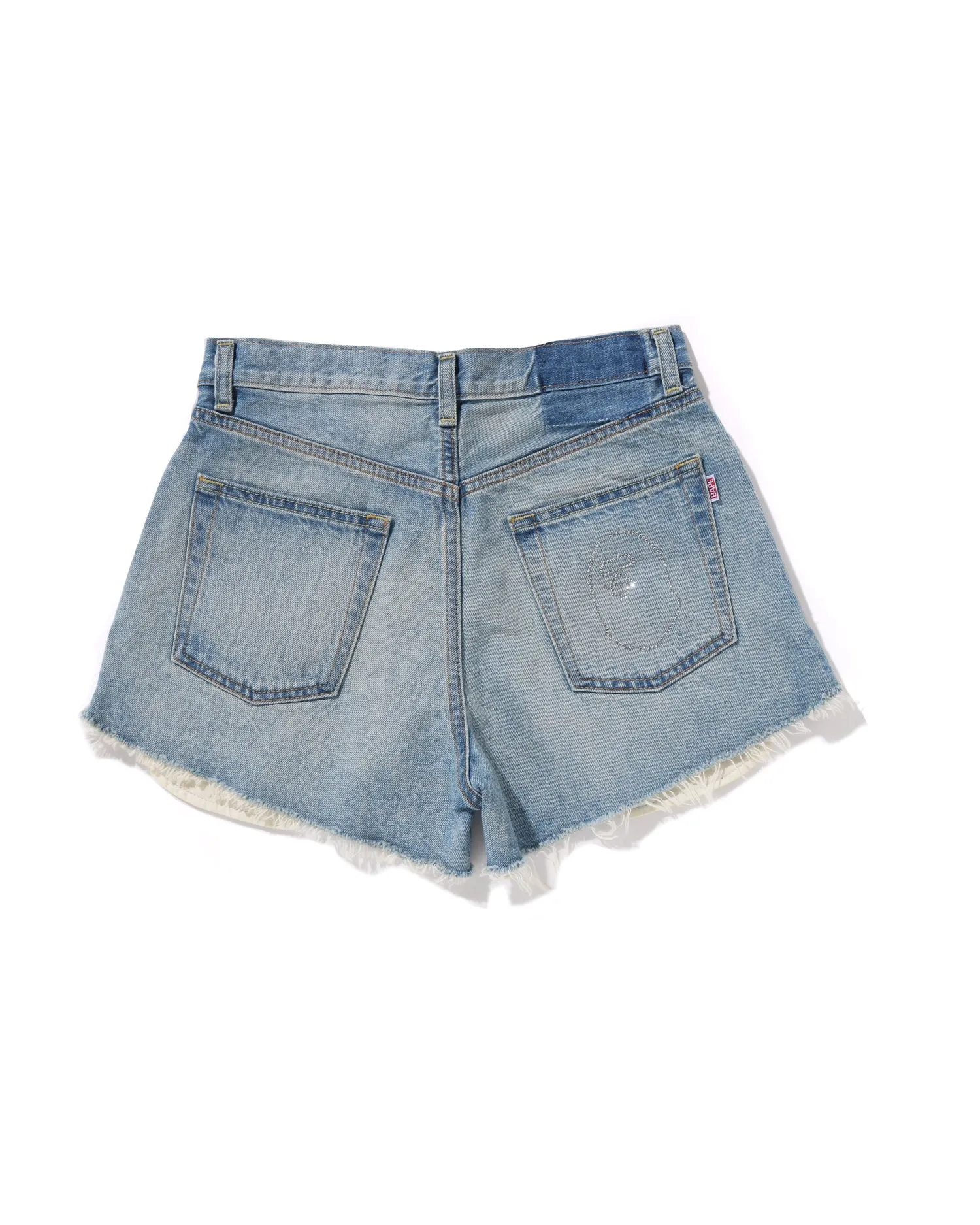 Crystal Ape Head Denim Shorts