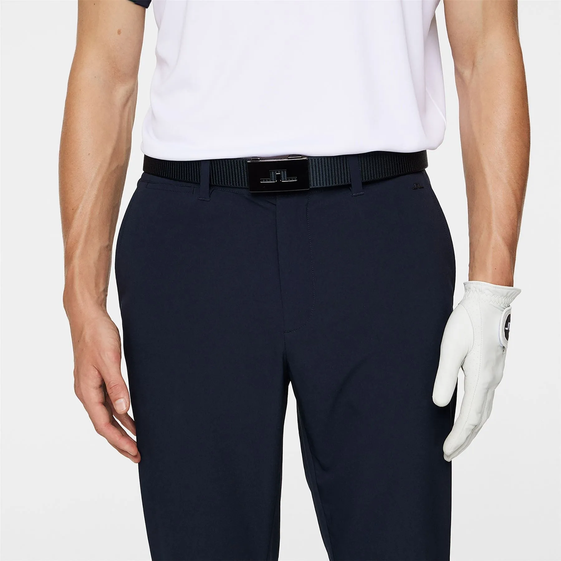 Cuff Double Weave Stretch Joggers Pants JL Navy