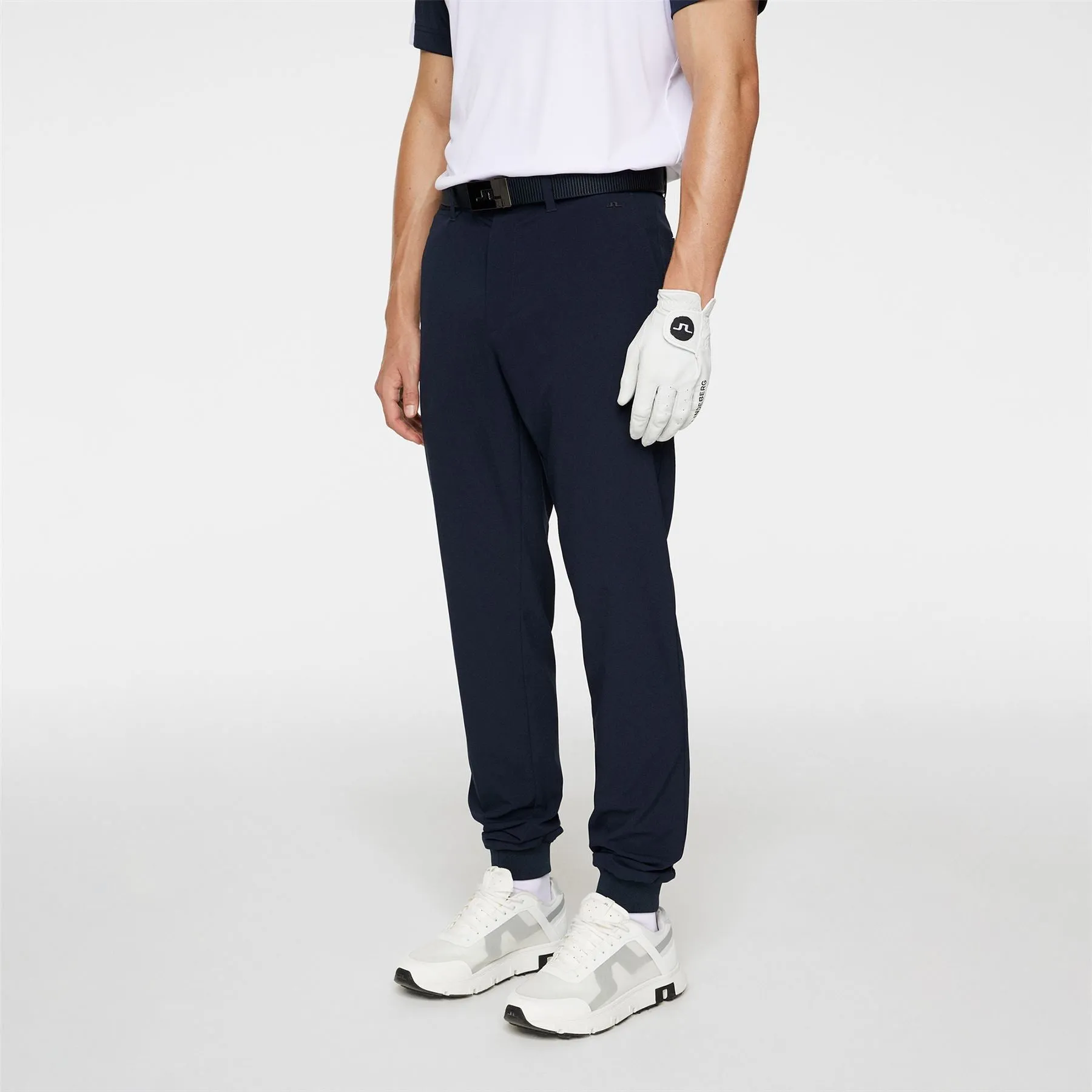 Cuff Double Weave Stretch Joggers Pants JL Navy