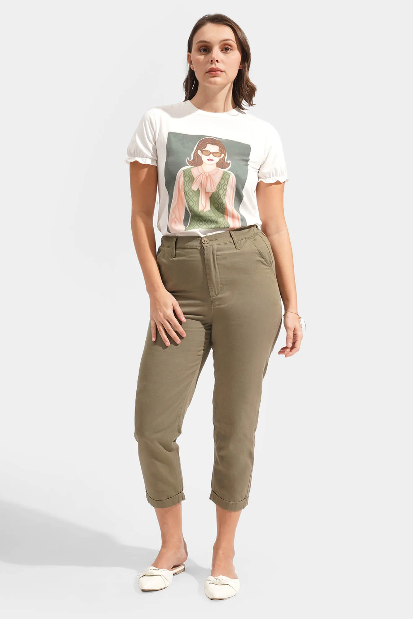 Cuffed Ankle Length Cozy Pants