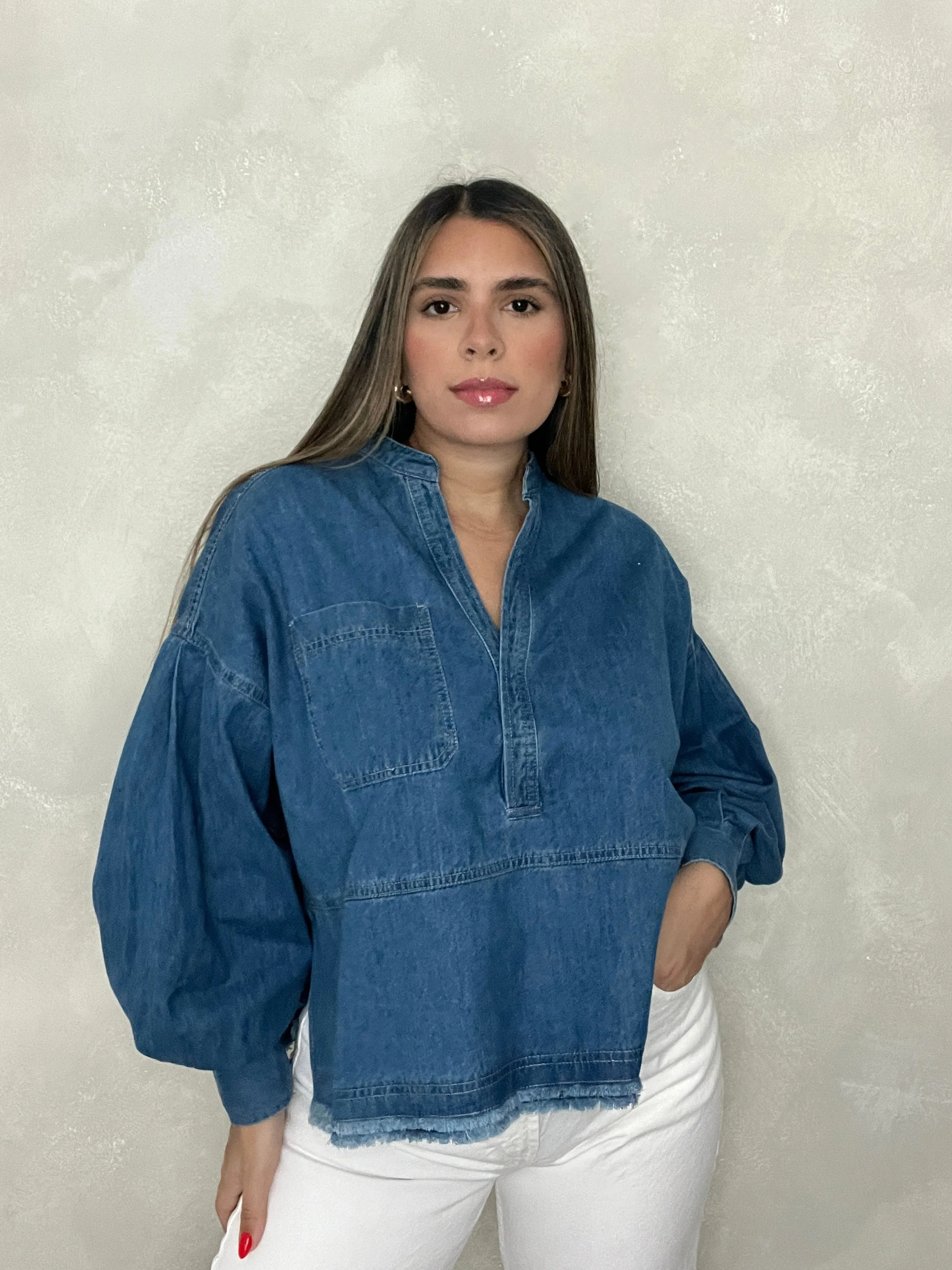 DENIM BLOUSE