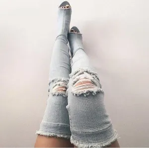 Denim daze thigh high boots