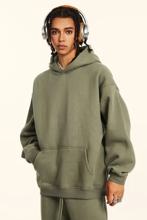 Desolate Green Oversized Pullover Hoodie