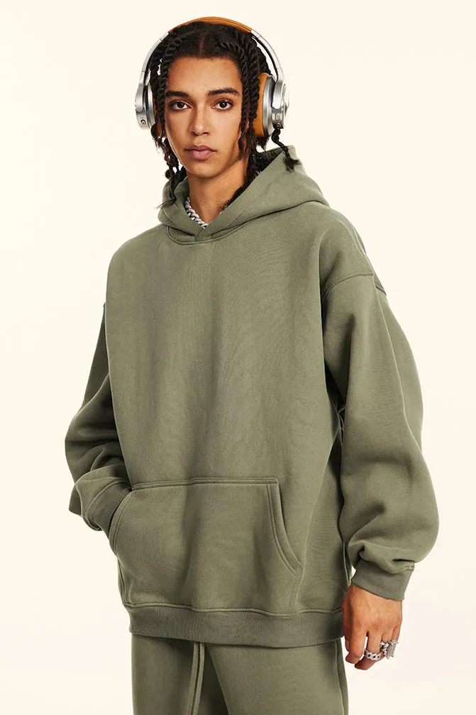 Desolate Green Oversized Pullover Hoodie