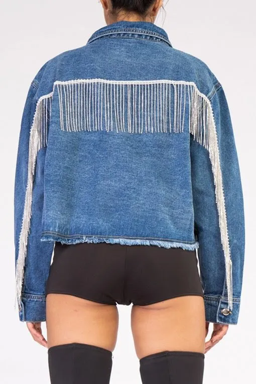 Diamond Drip Denim Jacket