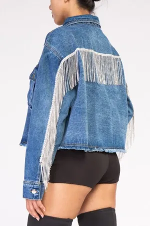 Diamond Drip Denim Jacket