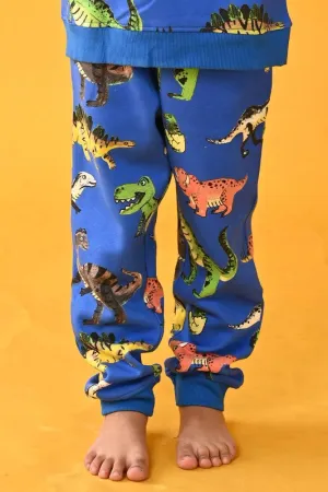 DINOSAUR FLEECE JOGGER - BLUE