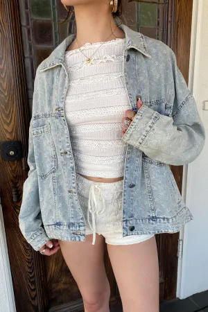 Distressed Denim Jacket by For Good
