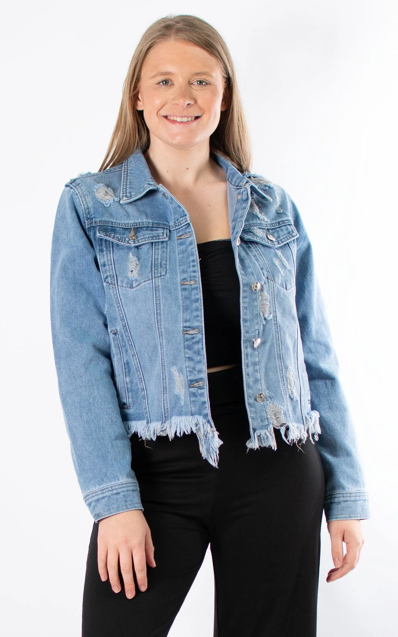 Distressed Denim Jacket