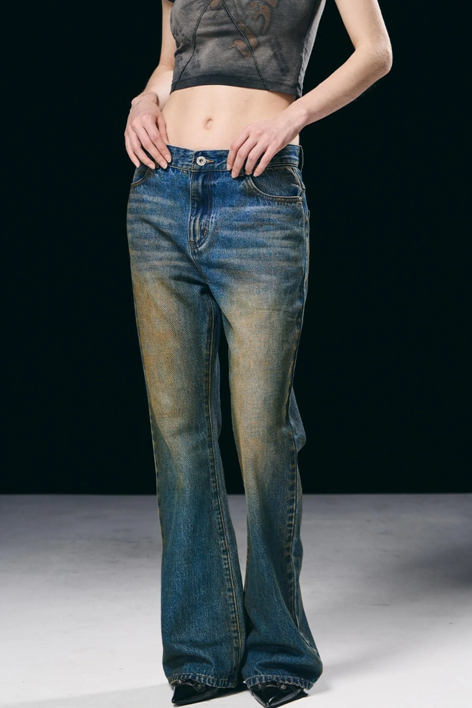 Distressed Denim Jeans