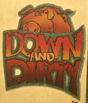 Down and Dirty Vintage Glitter Iron On Heat Transfer