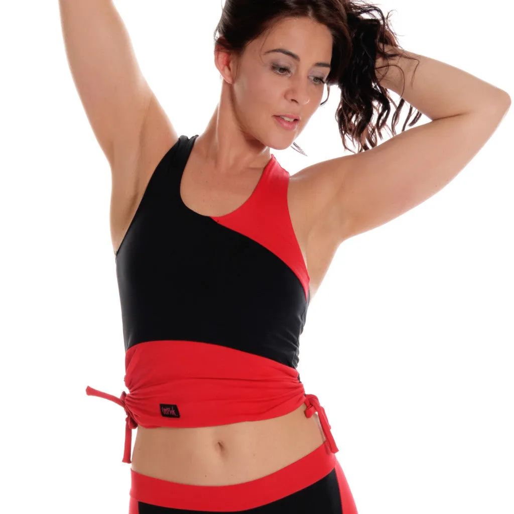 Drawstring Vest - Black / Charcoal