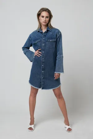 Dress With Trumpet Sleeves