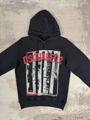 Dsquared2 Graphic Hoodie - Black