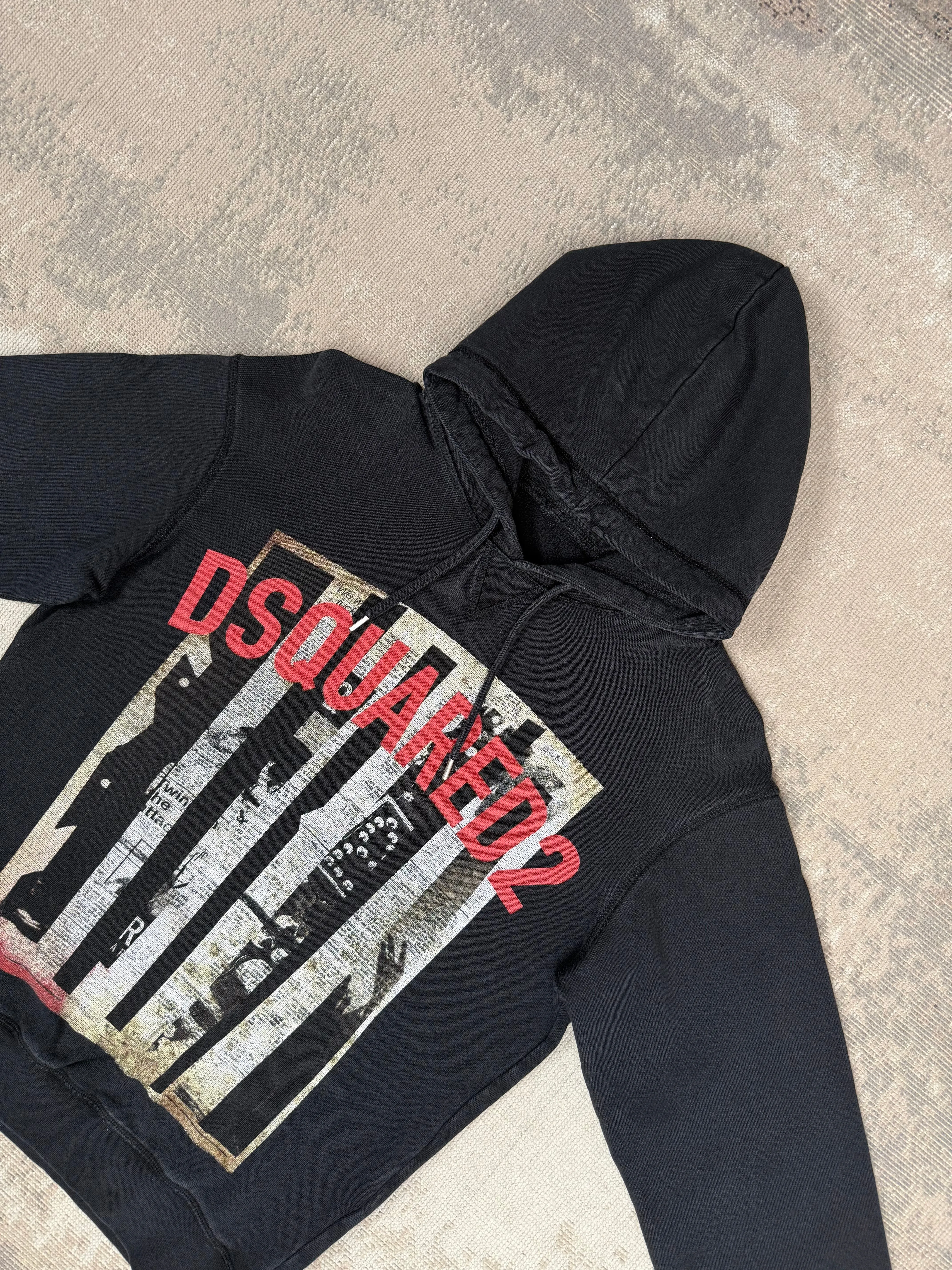 Dsquared2 Graphic Hoodie - Black