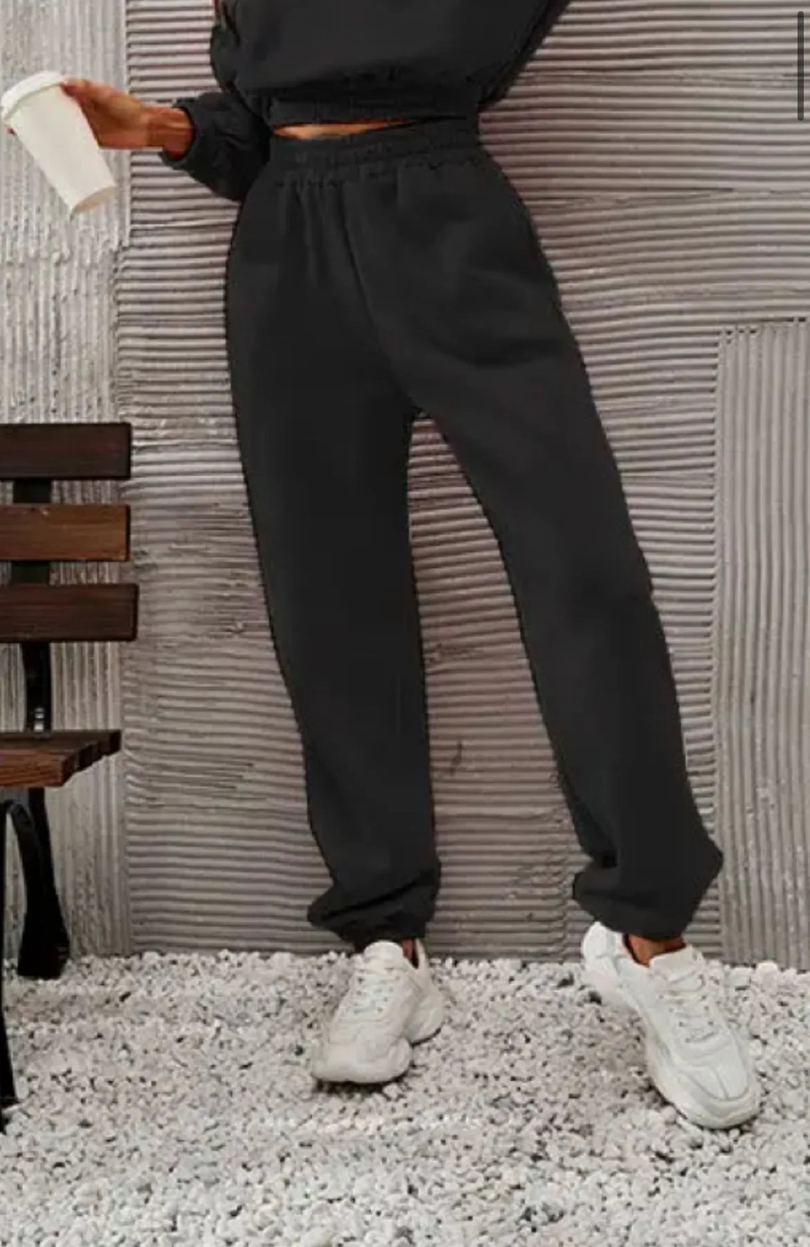 Elastic Waist Jogging Sweat Pants