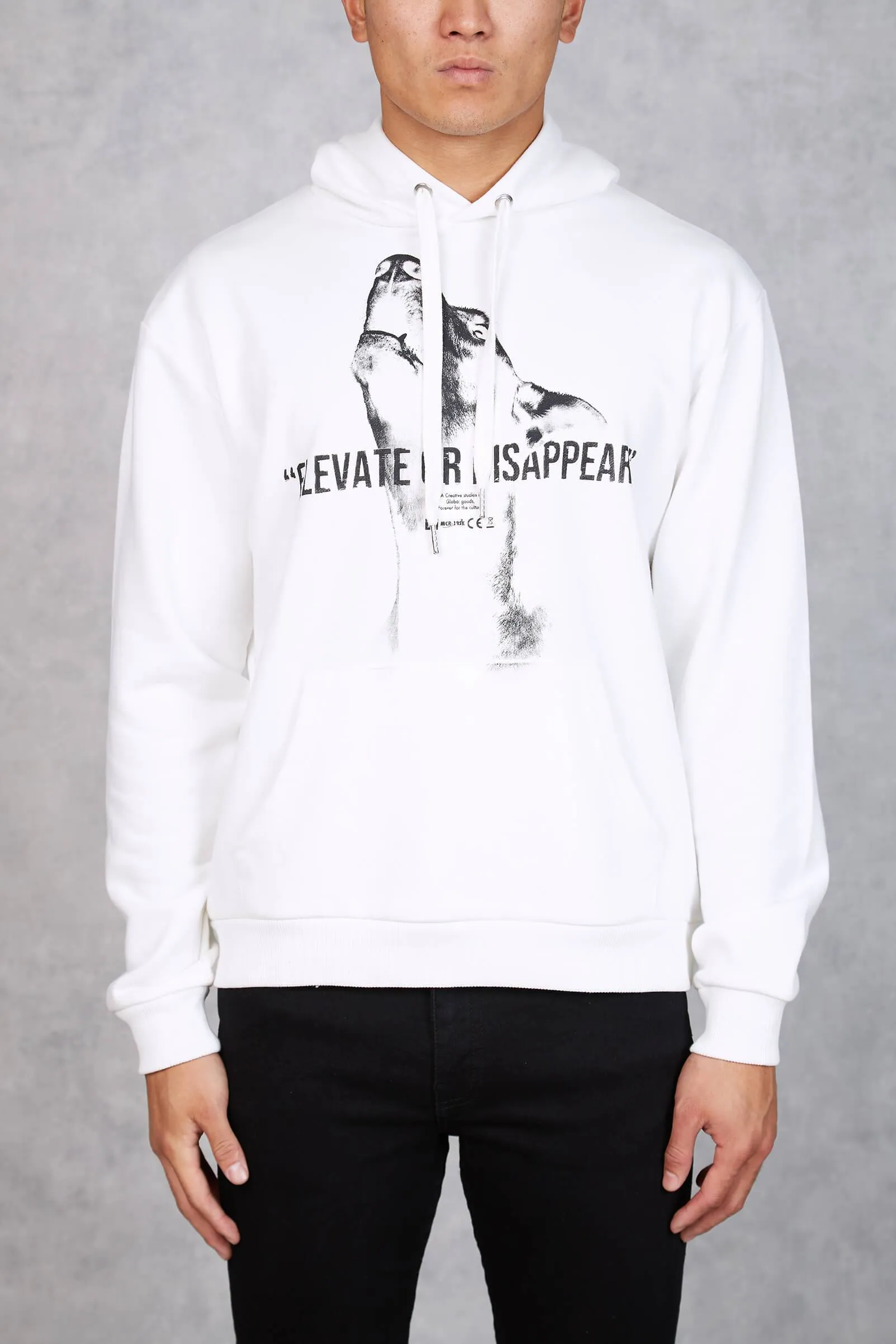 Elevate Print Hoodie - White