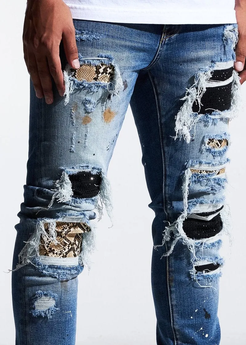EMBELLISH CRAWLEY RIP & REPAIR DENIM