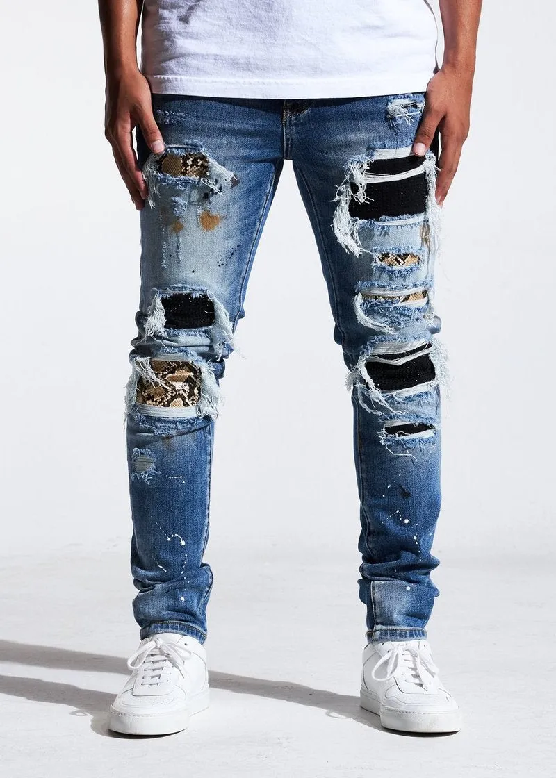 EMBELLISH CRAWLEY RIP & REPAIR DENIM