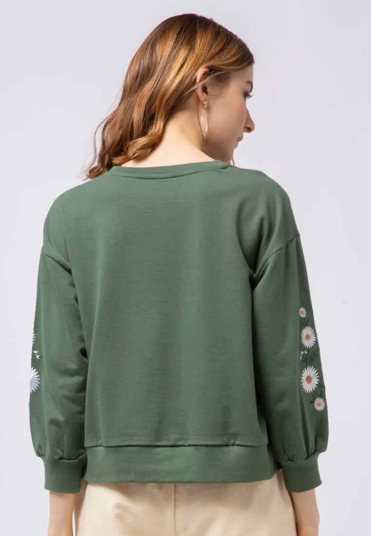 Embroidered Oversized Sweatshirt