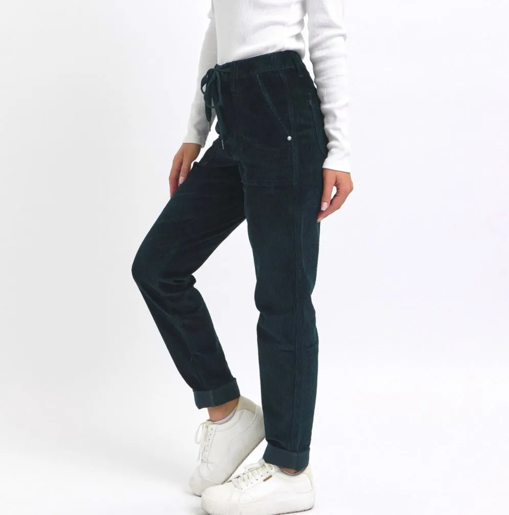 Emerald Cuffed Corduroy Joggers