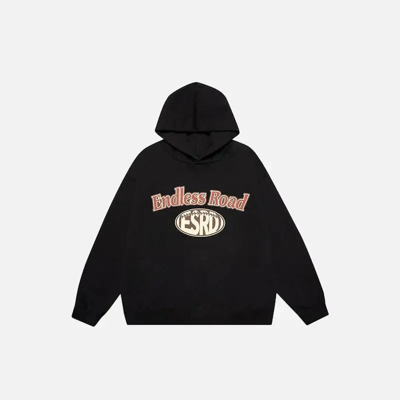 Endless Road Y2K Oversized Hoodie for Streetwear Style