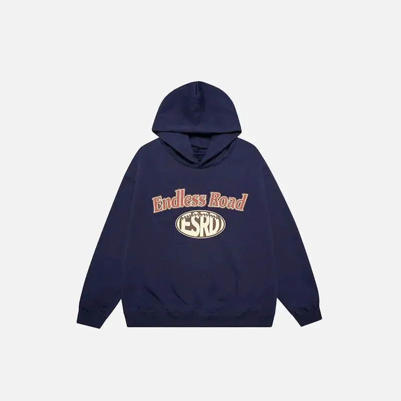 Endless Road Y2K Oversized Hoodie for Streetwear Style