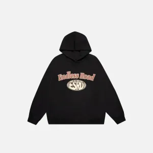 Endless Road Y2K Oversized Hoodie for Streetwear Style