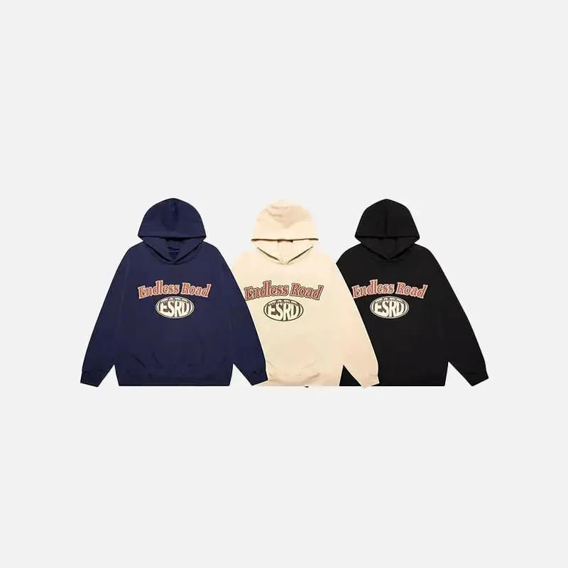 Endless Road Y2K Oversized Hoodie for Streetwear Style