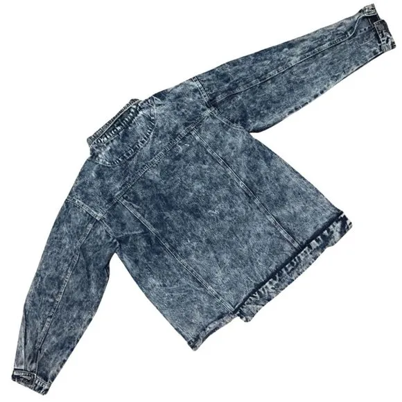 Fantastic Fawn Blue Jean Jacket Relaxed Fit Distressed Denim Jacket  IFJ10544