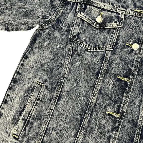 Fantastic Fawn Blue Jean Jacket Relaxed Fit Distressed Denim Jacket  IFJ10544