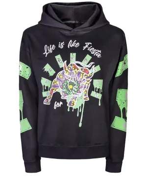 Fiesta Bull Reflective Affirmation Hoodie - Black