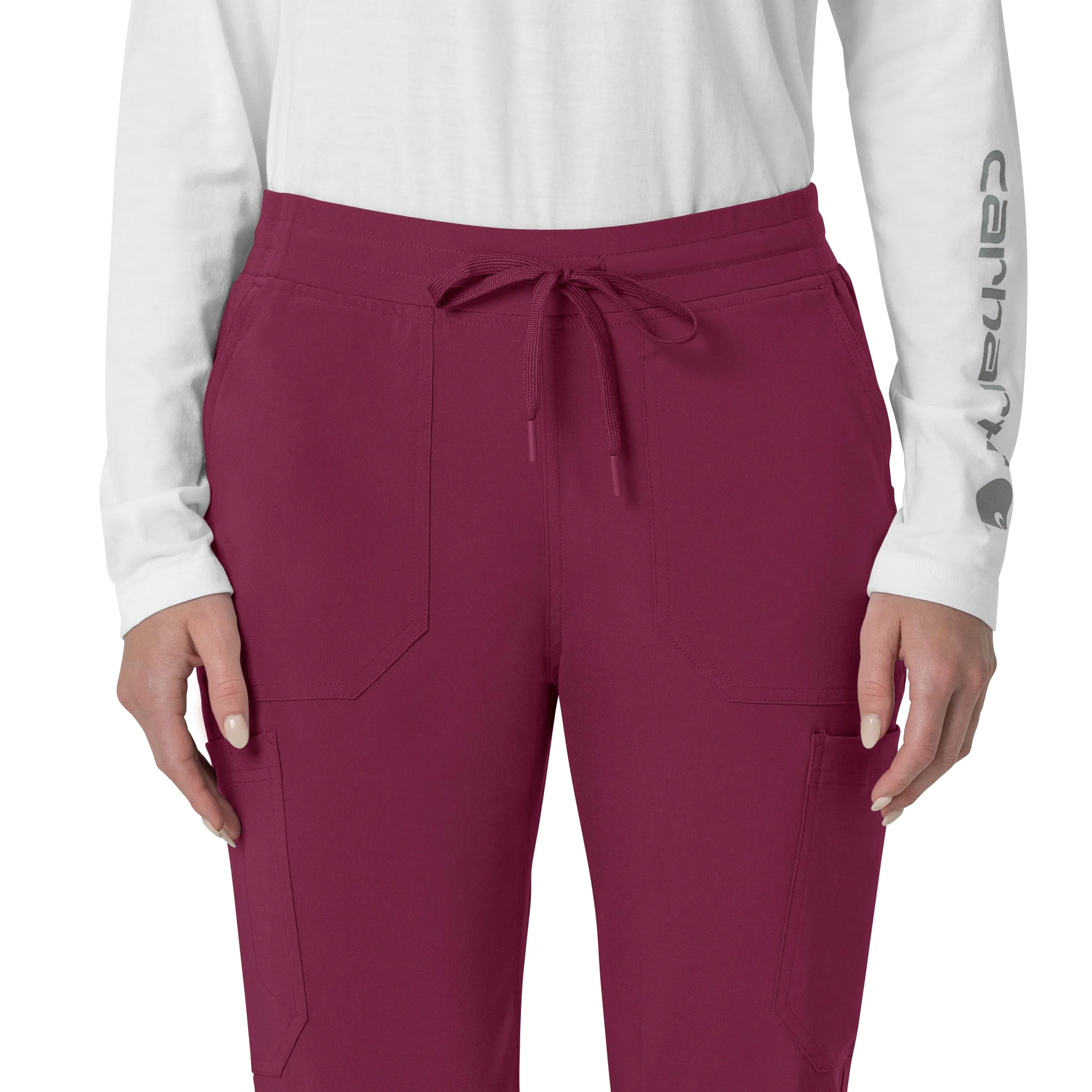 Force Cross-Flex C53110 Cargo Jogger Scrub Pants Wine