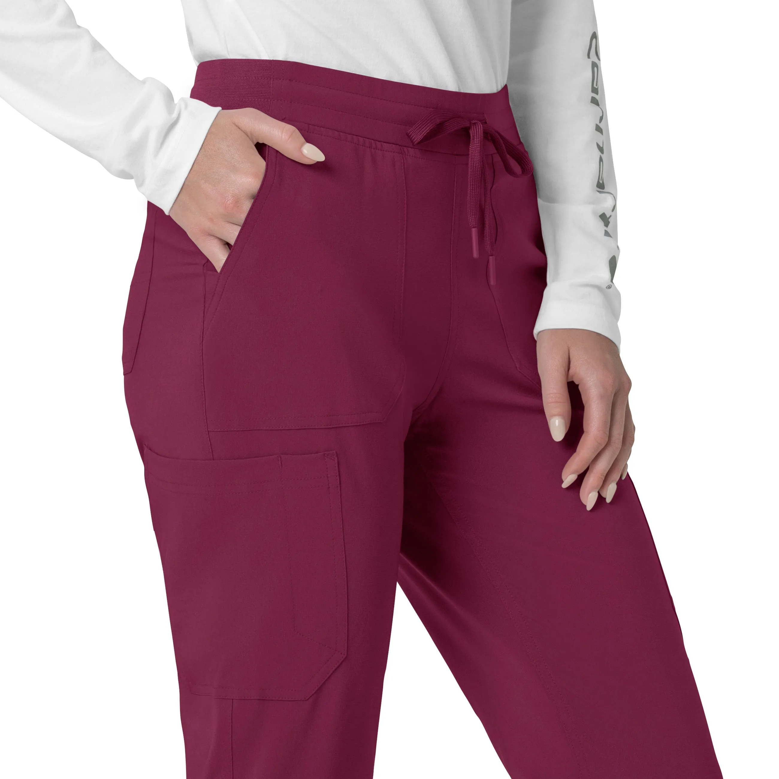 Force Cross-Flex C53110 Cargo Jogger Scrub Pants Wine