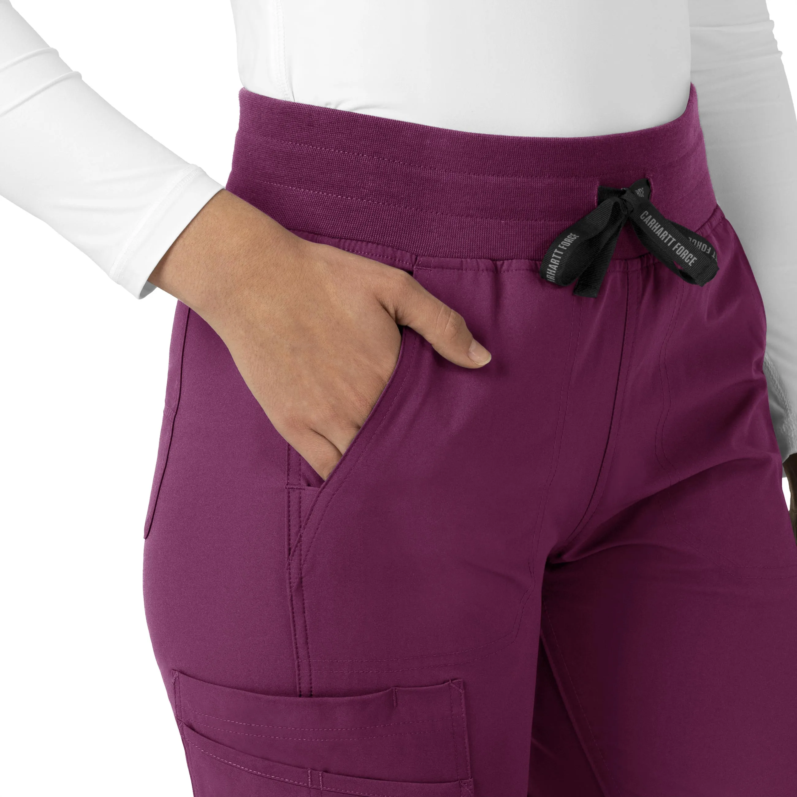 Force Essentials C51113 Jogger Scrub Pants Wine