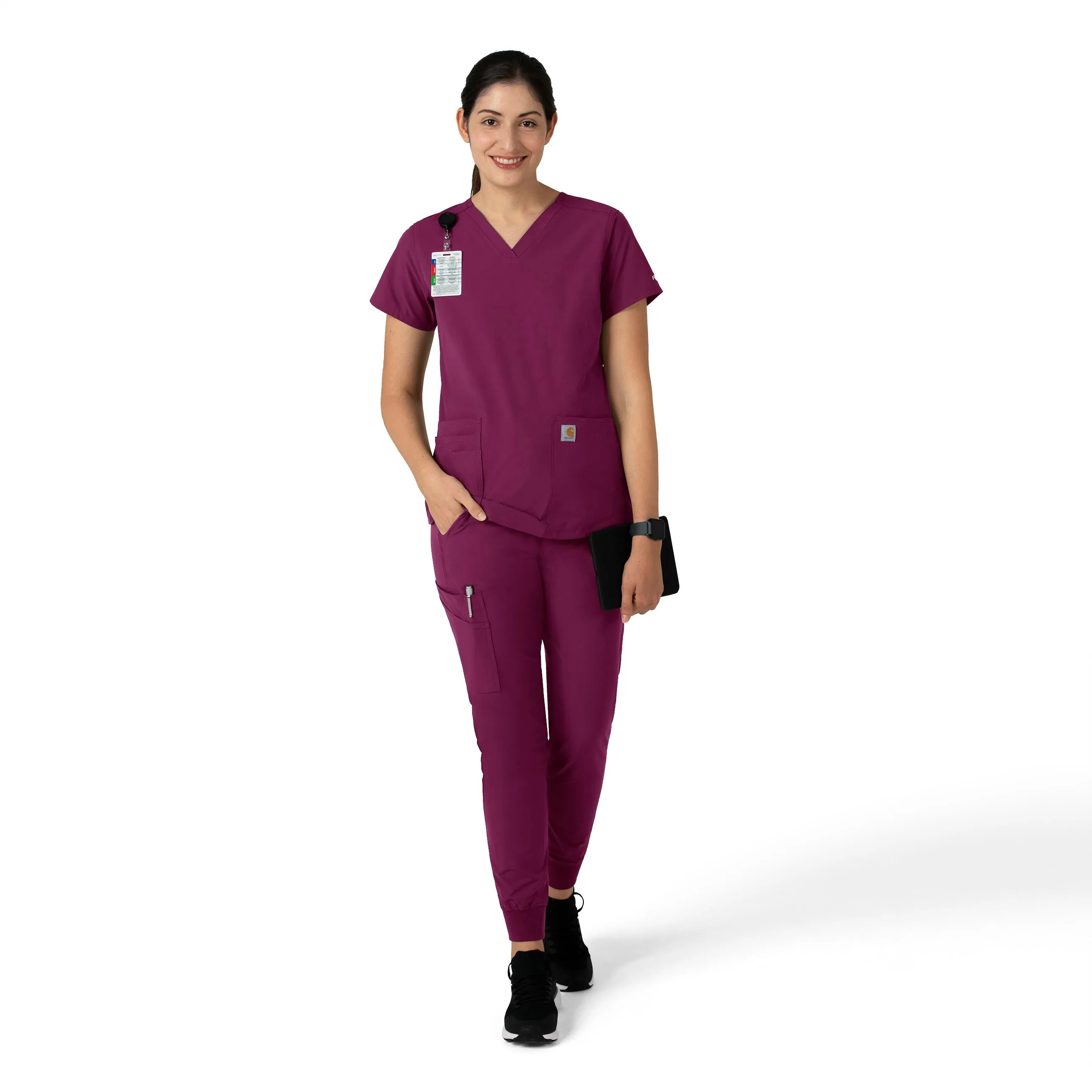Force Essentials C51113 Jogger Scrub Pants Wine