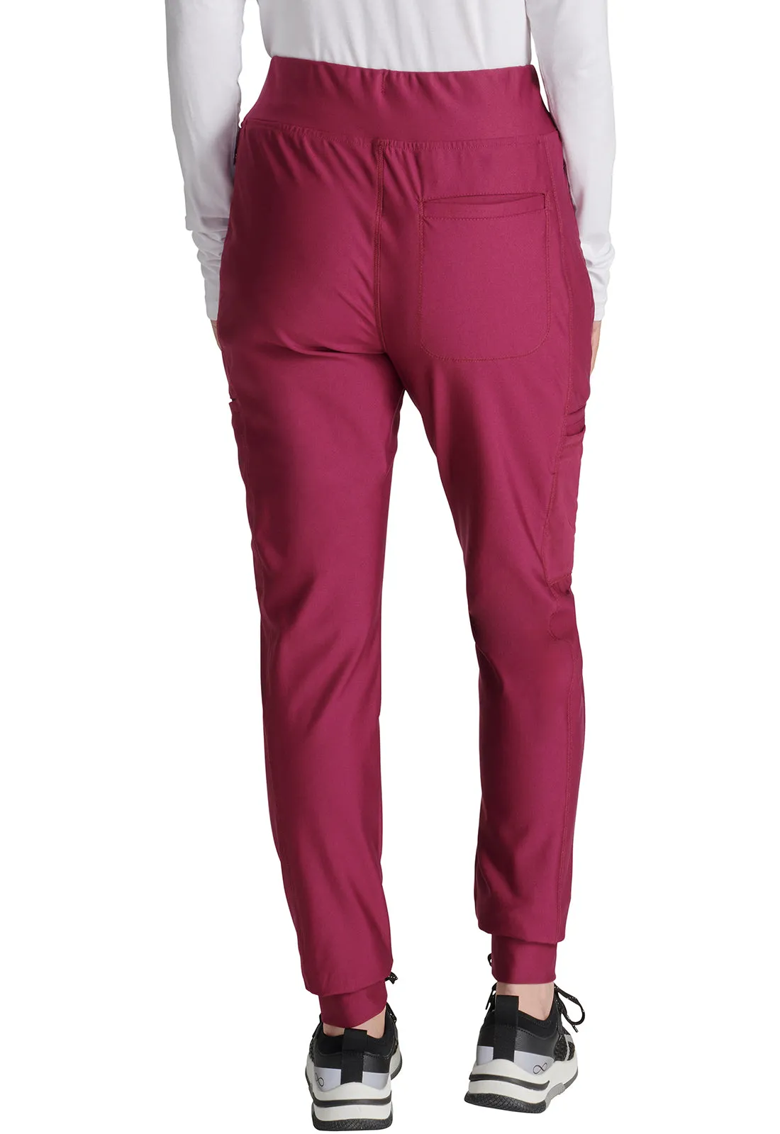 Form CK092 Mid Rise Tapered Leg Drawstring Pants Wine