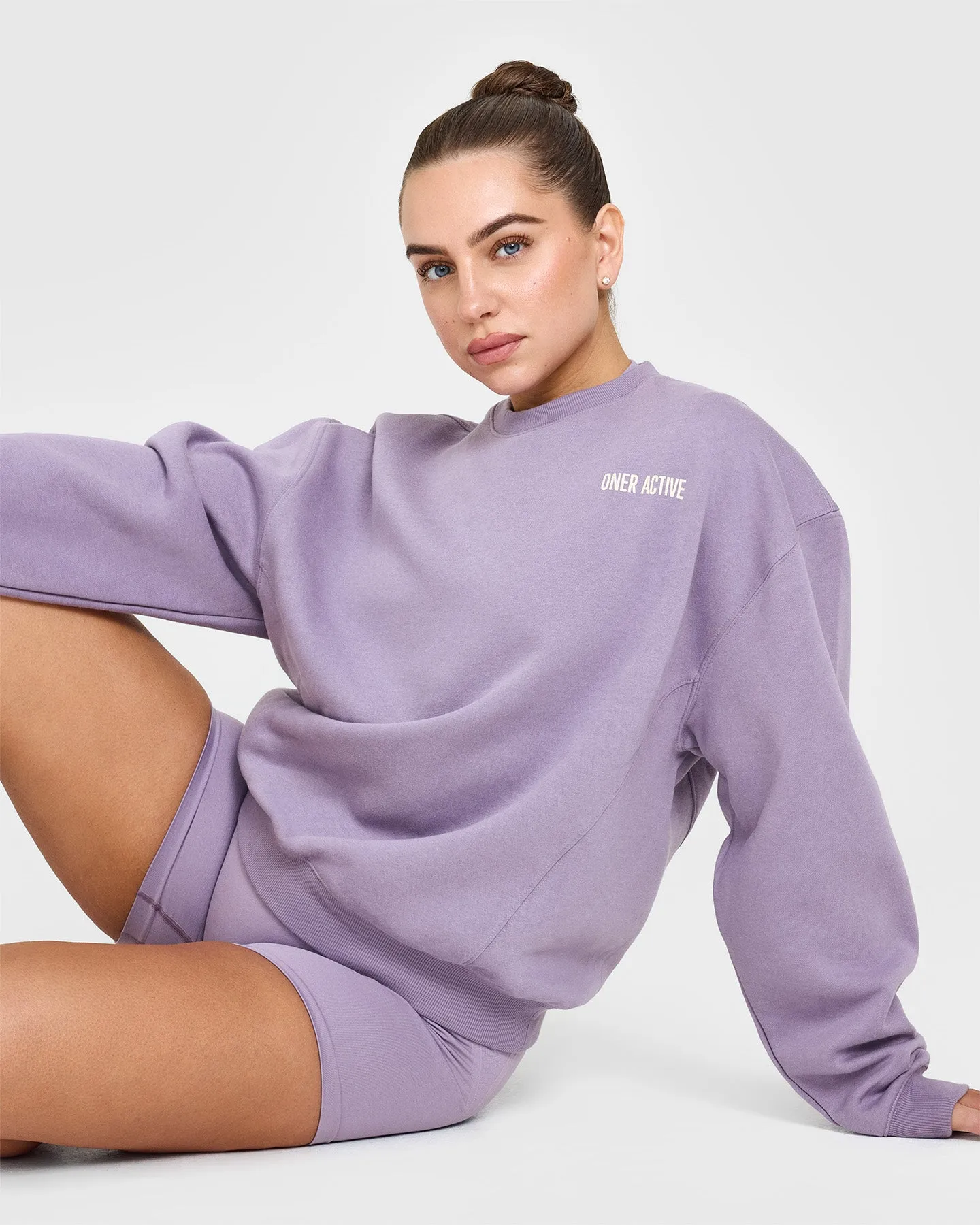Foundations Sweatshirt With Printed Graphic | Soft Purple