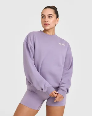 Foundations Sweatshirt With Printed Graphic | Soft Purple