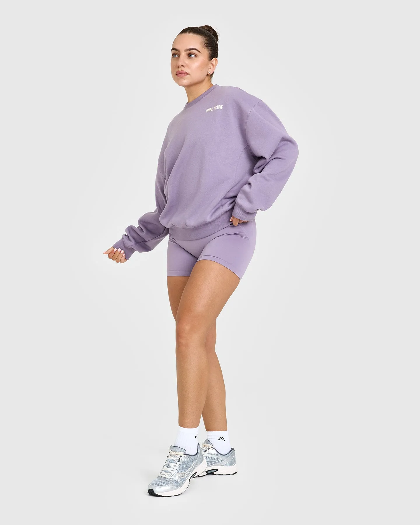 Foundations Sweatshirt With Printed Graphic | Soft Purple