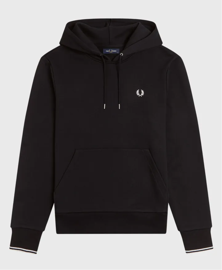 Fred Perry M2643 Tipped Hoodie 102 Black