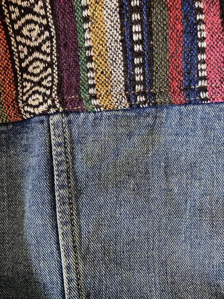 Free People Baja Denim Jacket Size 2 Distressed Jean Jacket