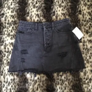 Free People Denim A-line Skirt in Rainn