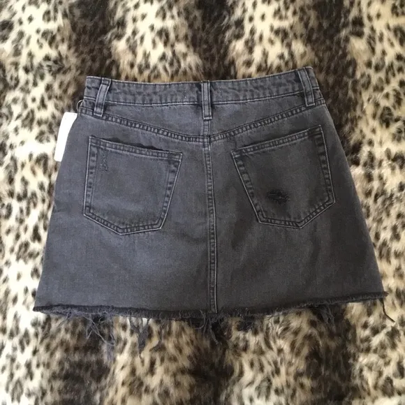 Free People Denim A-line Skirt in Rainn